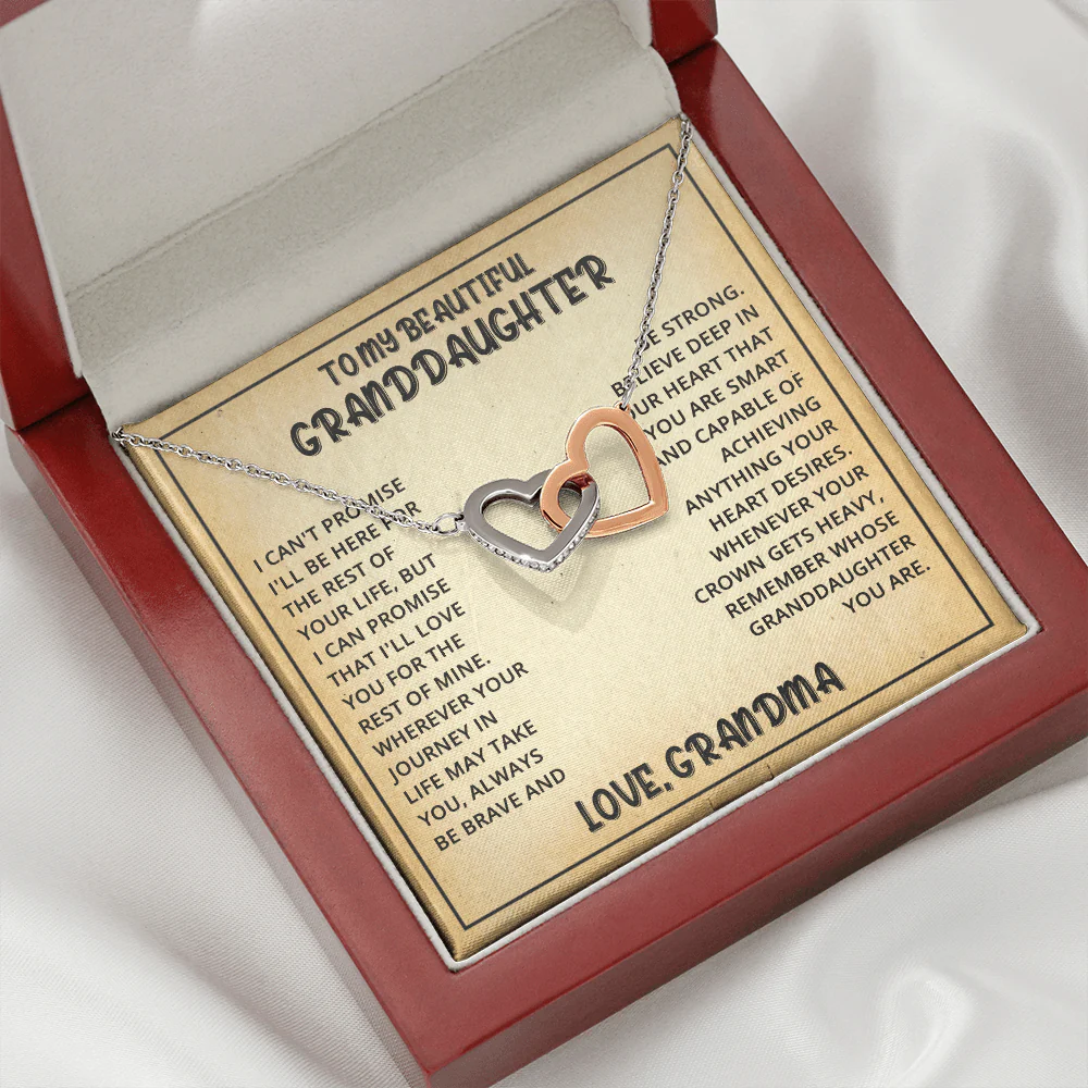 [ALMOST SOLD OUT] Interlocked Hearts Necklace- Granddaughter Love Grandma - Image 8