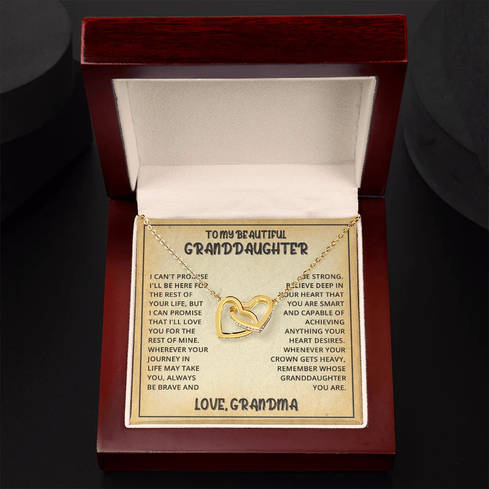 [ALMOST SOLD OUT] Interlocked Hearts Necklace- Granddaughter Love Grandma - Image 9