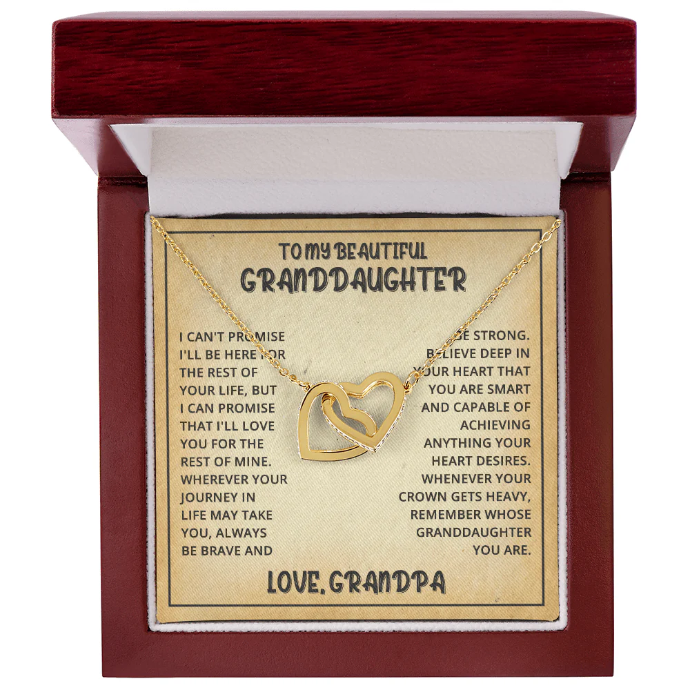 Granddaughter Promise - Interlocked Hearts Necklace - Image 6
