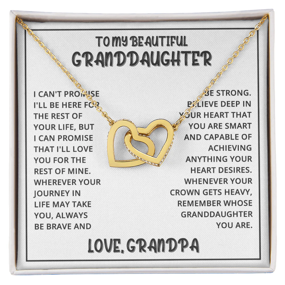 Interlocked Hearts Necklace - Granddaughter I Can Promise - Image 4