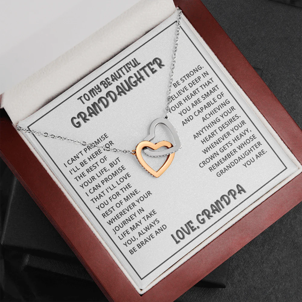 Interlocked Hearts Necklace - Granddaughter I Can Promise - Image 7