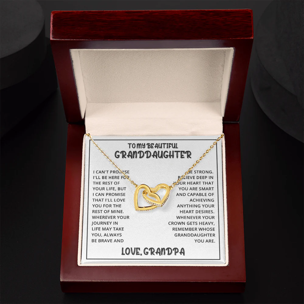Interlocked Hearts Necklace - Granddaughter I Can Promise - Image 8