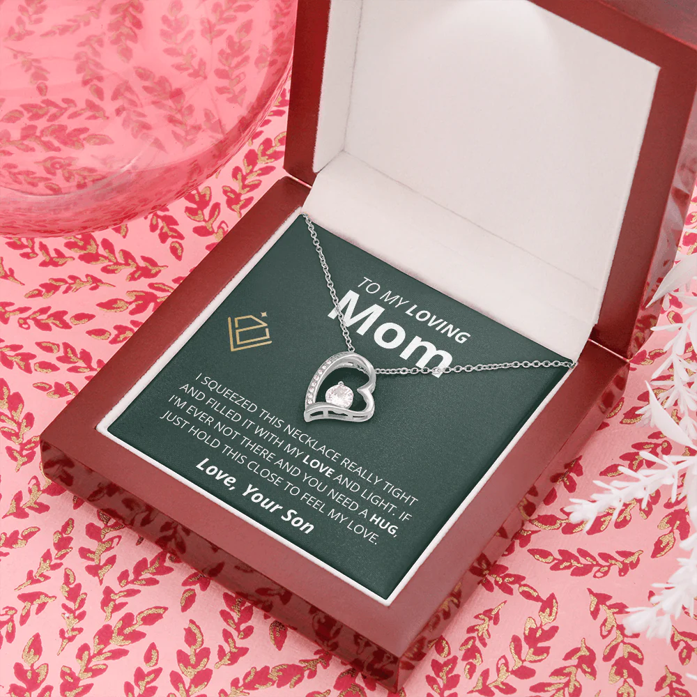 Loving Mom - Heart Necklace - From Son - Image 5