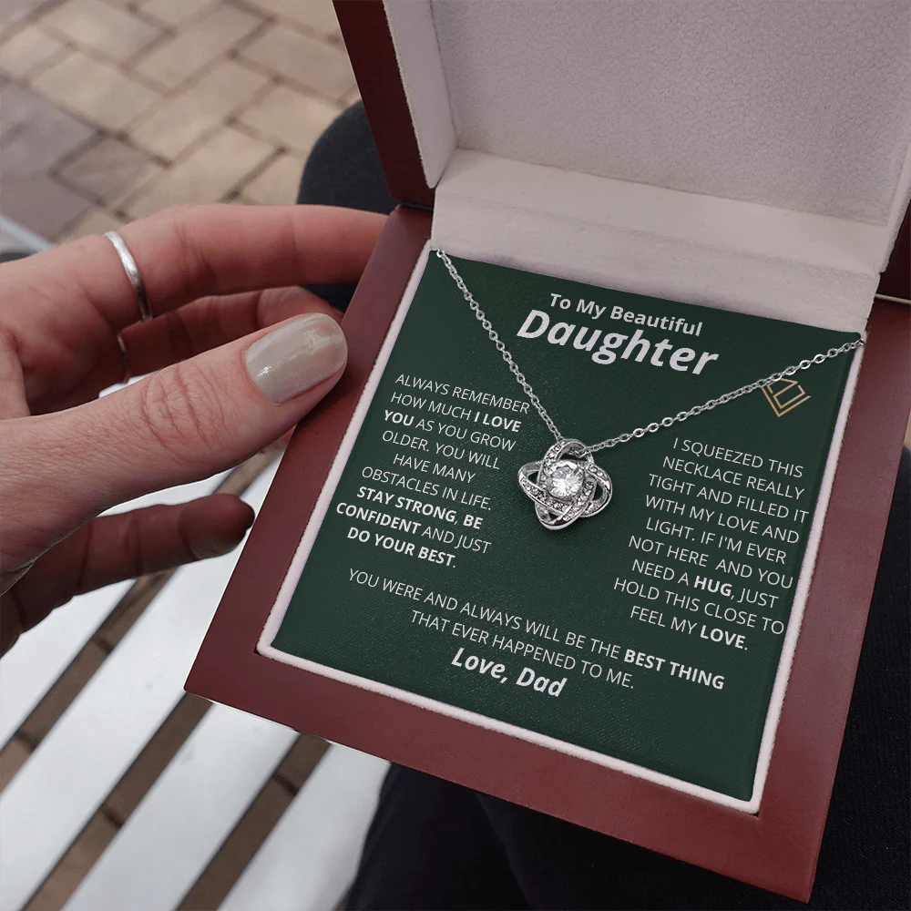 Vesta Knot Necklace - Daughter Stay Strong - From Dad - Image 5