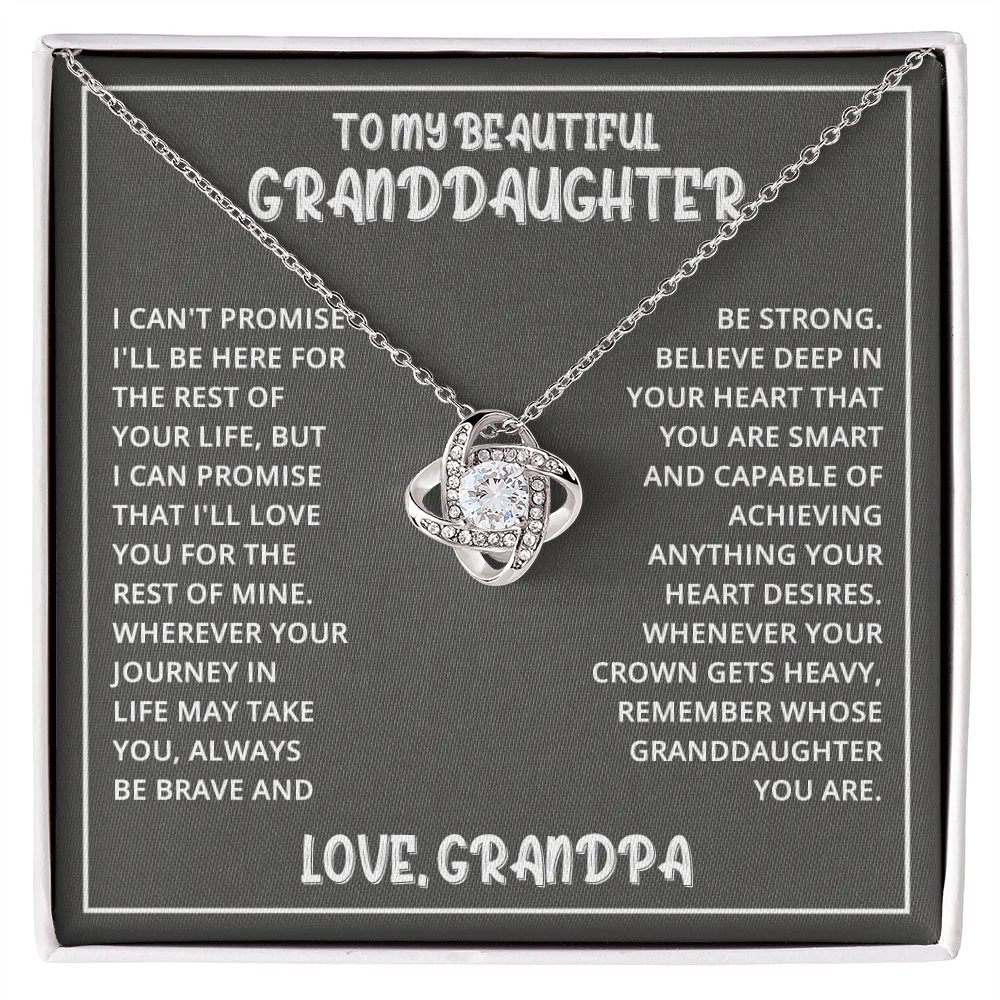 Vesta Knot Necklace - Granddaughter I'll Be Here - Image 3