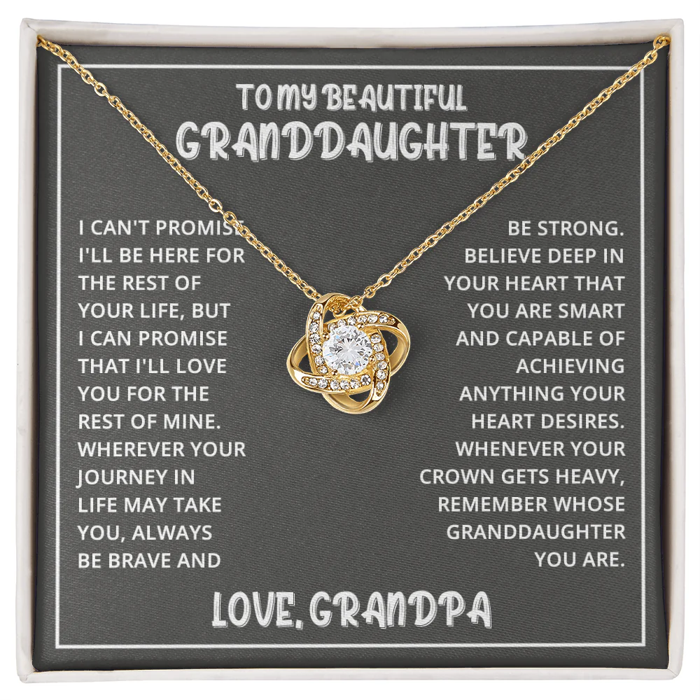 Vesta Knot Necklace - Granddaughter I'll Be Here - Image 4