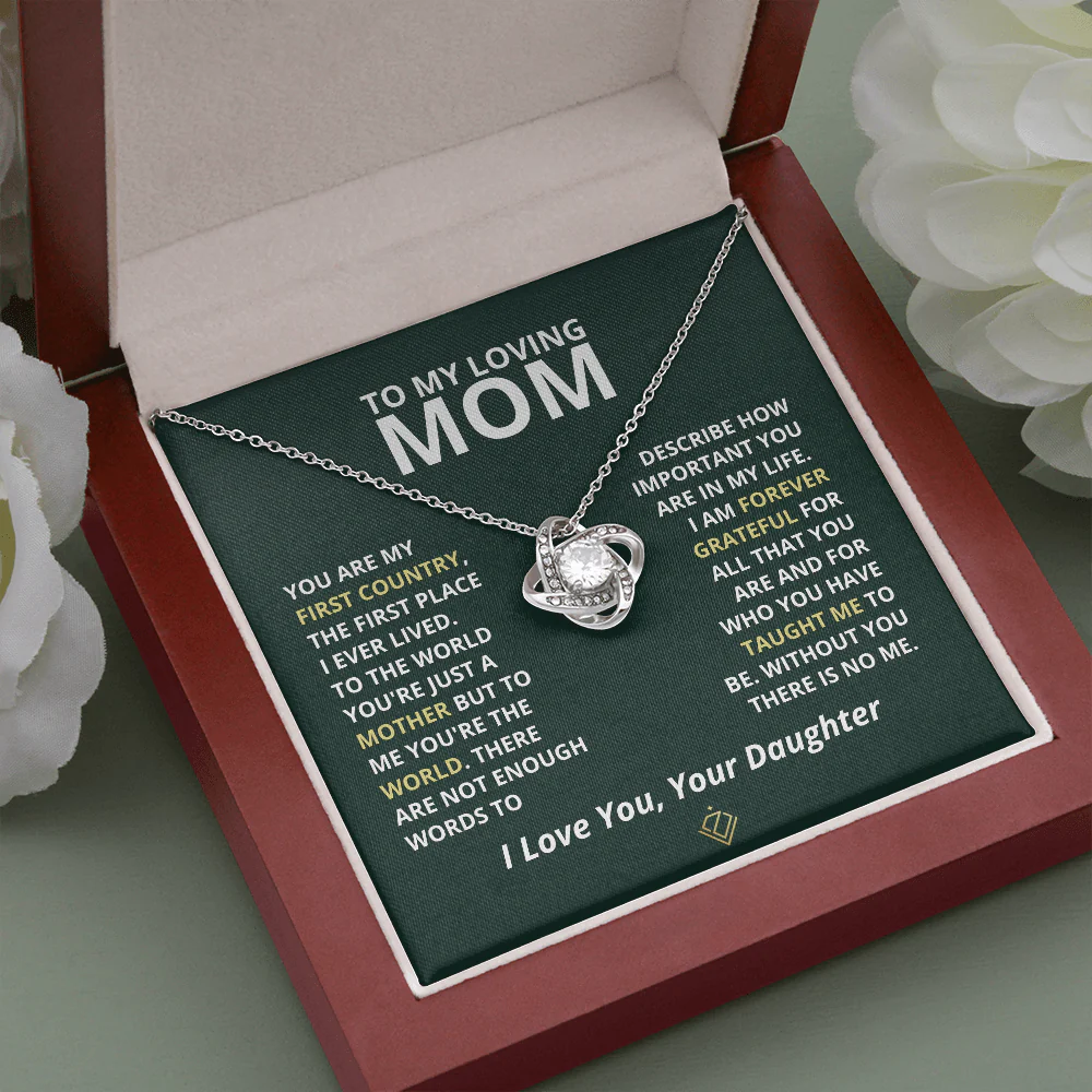 Vesta Knot Necklace - Mom Forever Grateful - Image 4