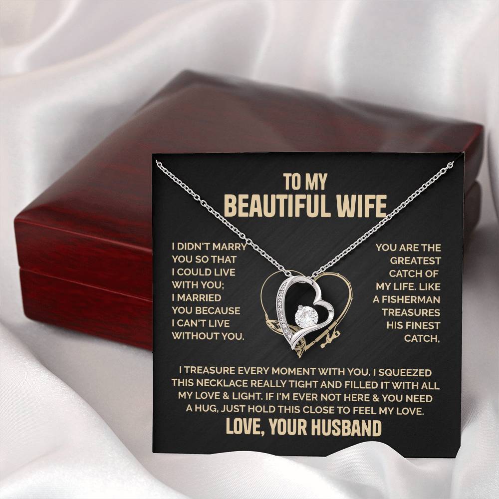 ZIAVIA | Beautiful Wife Heart Necklace | Love Husband - Image 5