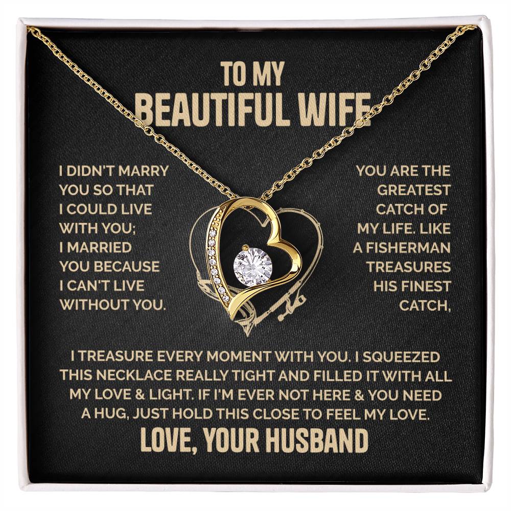 ZIAVIA | Beautiful Wife Heart Necklace | Love Husband - Image 6