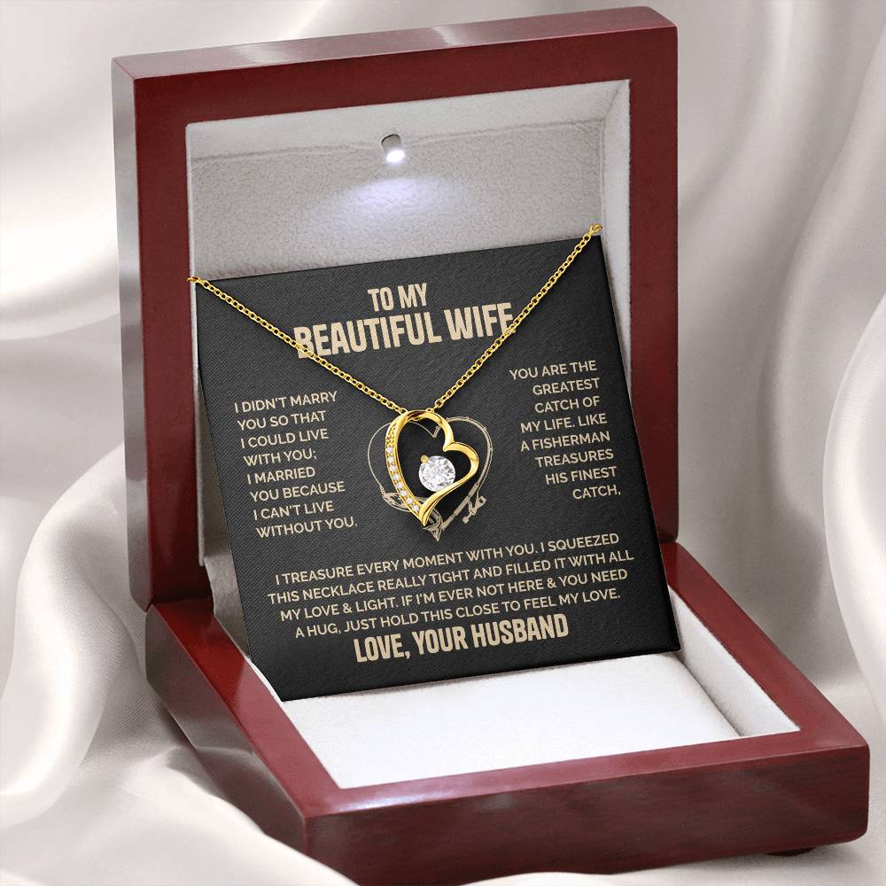 ZIAVIA | Beautiful Wife Heart Necklace | Love Husband - Image 7