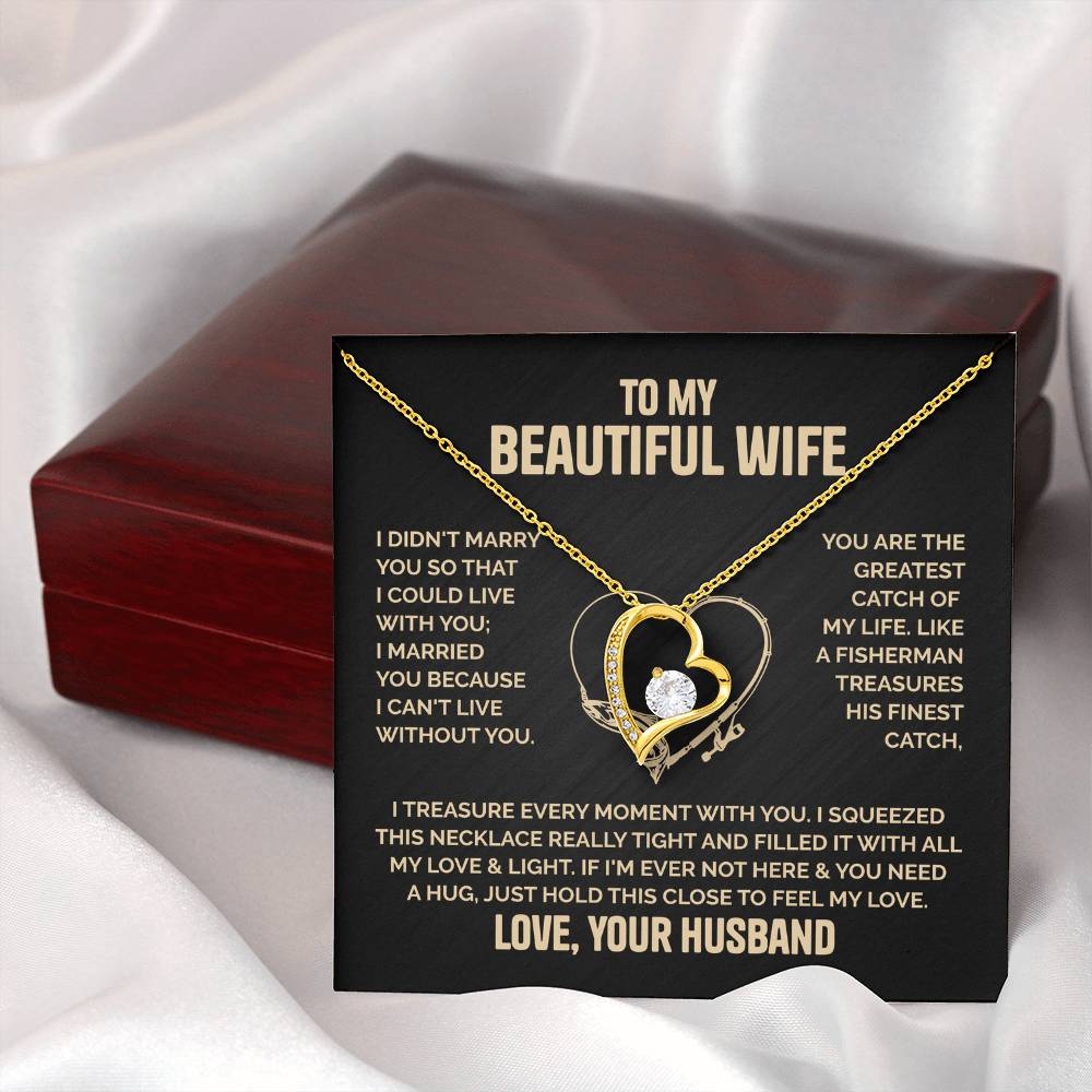 ZIAVIA | Beautiful Wife Heart Necklace | Love Husband - Image 8