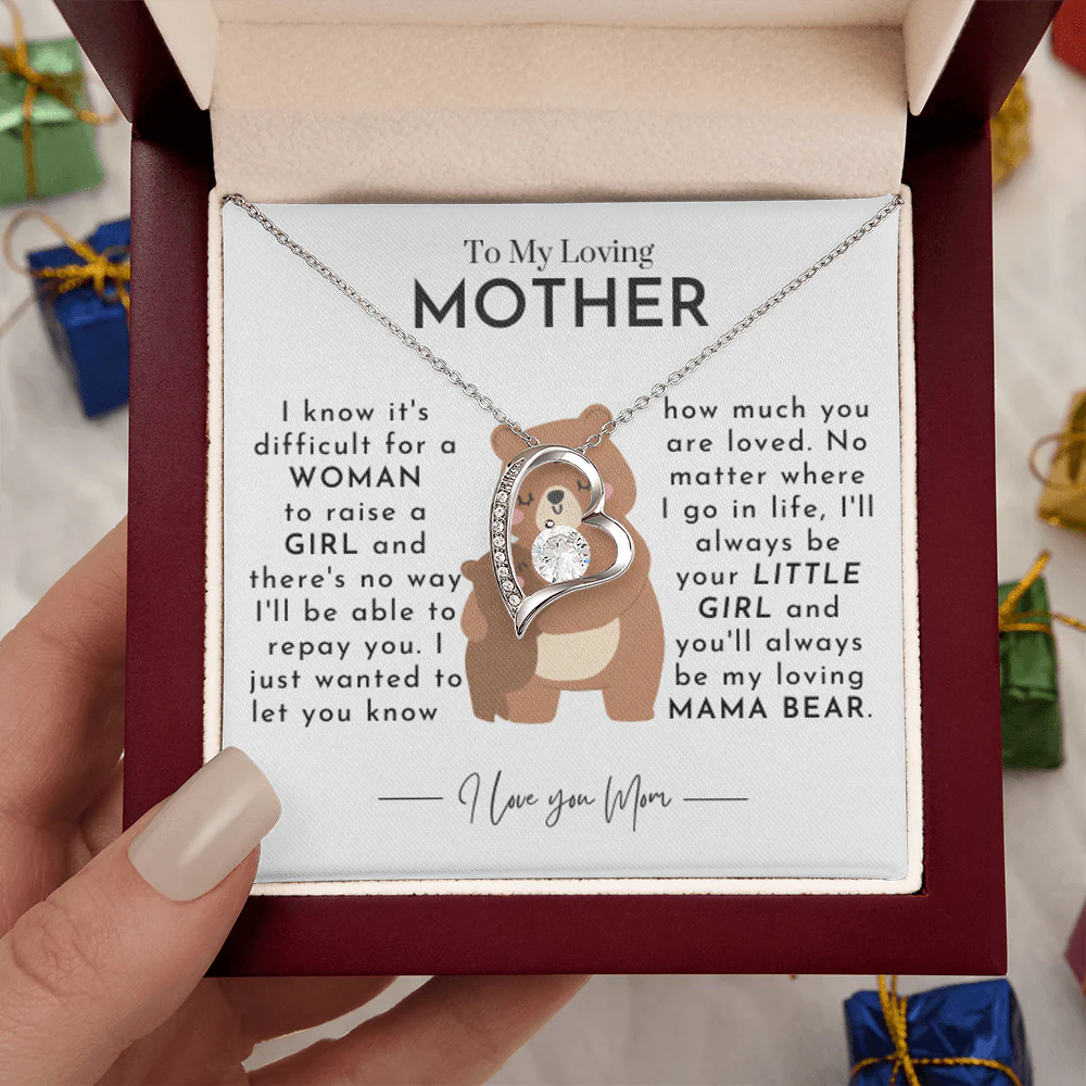 Mother's Day Gift from Daughter | Mama Bear | Heart Necklace - Image 11
