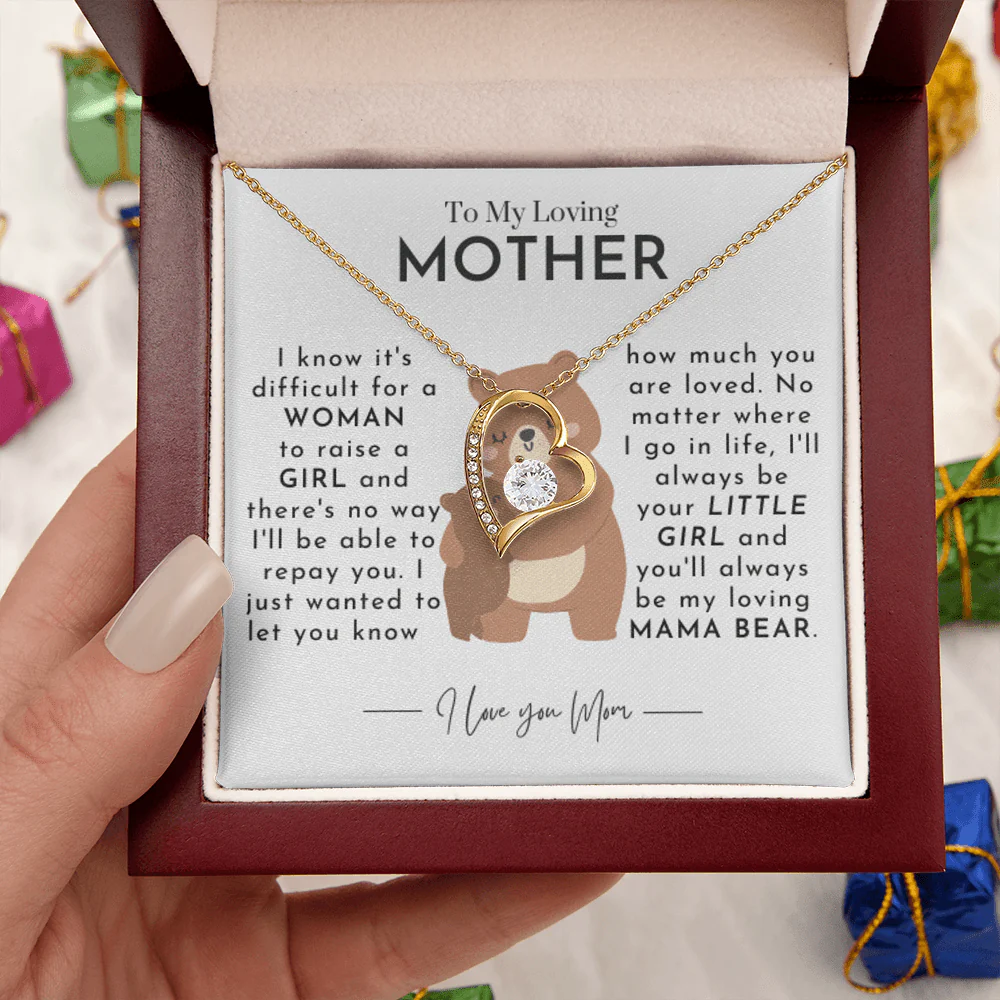 Mother's Day Gift from Daughter | Mama Bear | Heart Necklace - Image 12