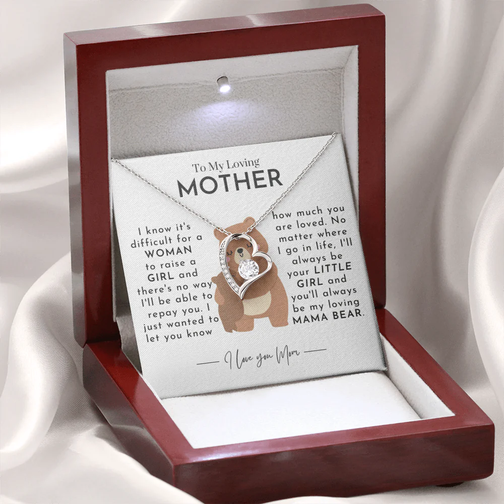 Mother's Day Gift from Daughter | Mama Bear | Heart Necklace - Image 13