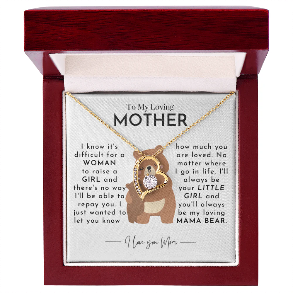 Mother's Day Gift from Daughter | Mama Bear | Heart Necklace - Image 4