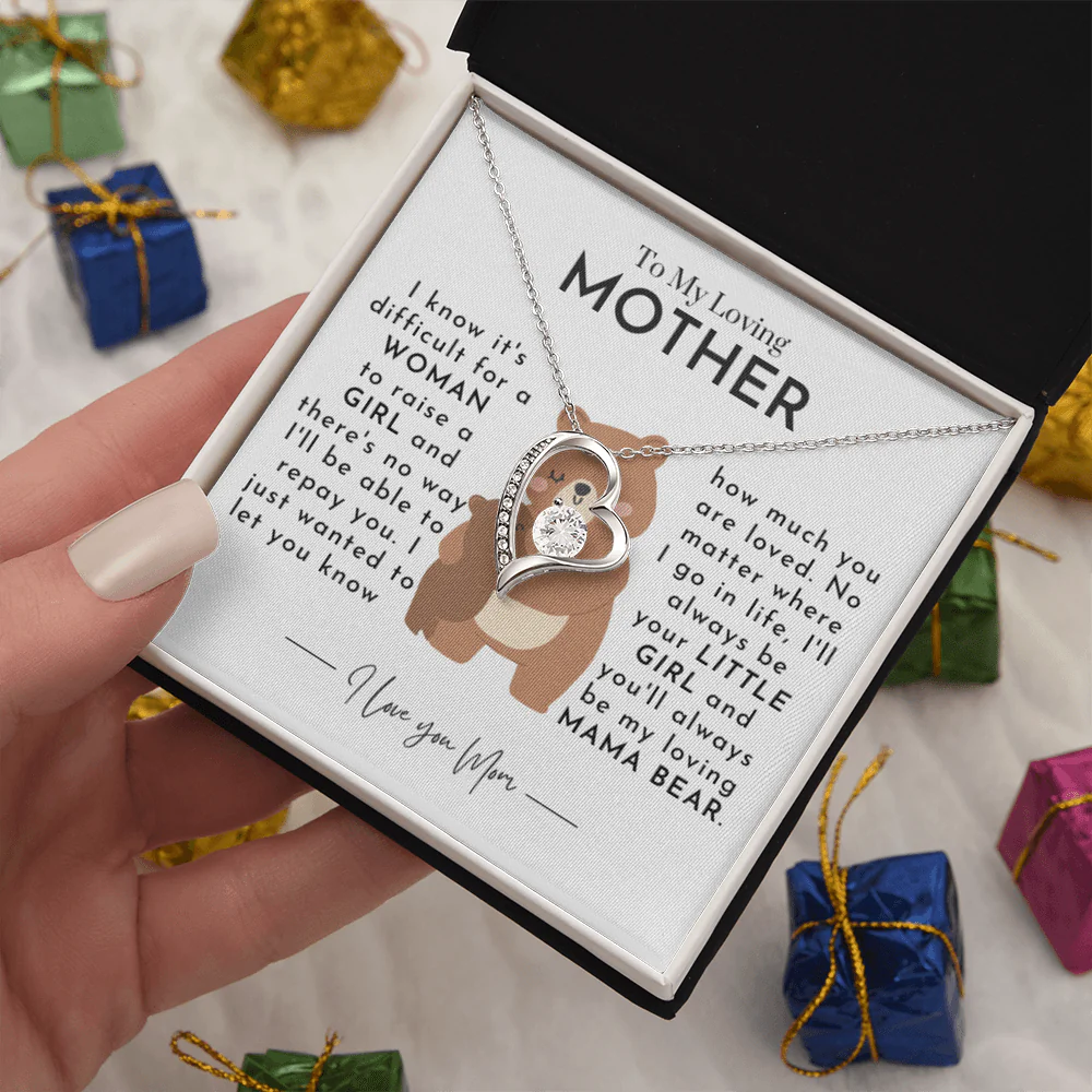 Mother's Day Gift from Daughter | Mama Bear | Heart Necklace - Image 7