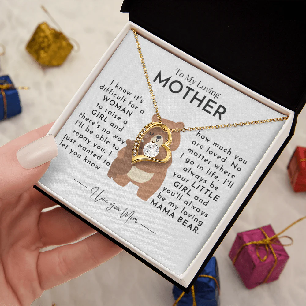 Mother's Day Gift from Daughter | Mama Bear | Heart Necklace - Image 8