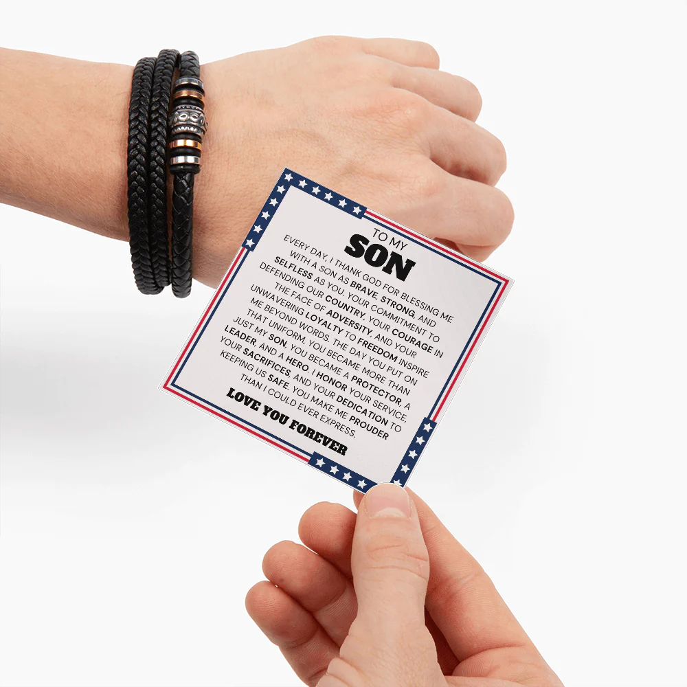 ZIAVIA  |  Leather Bracelet  |  Son You Courage - Image 8