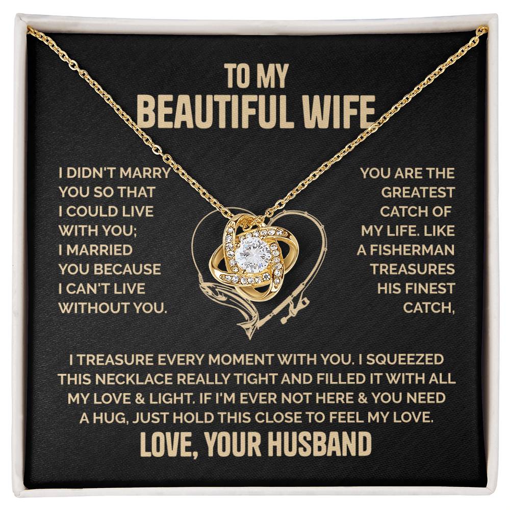 ZIAVIA | To My Beautiful Wife | Feel My Love | Vesta Knot Necklace - Image 6