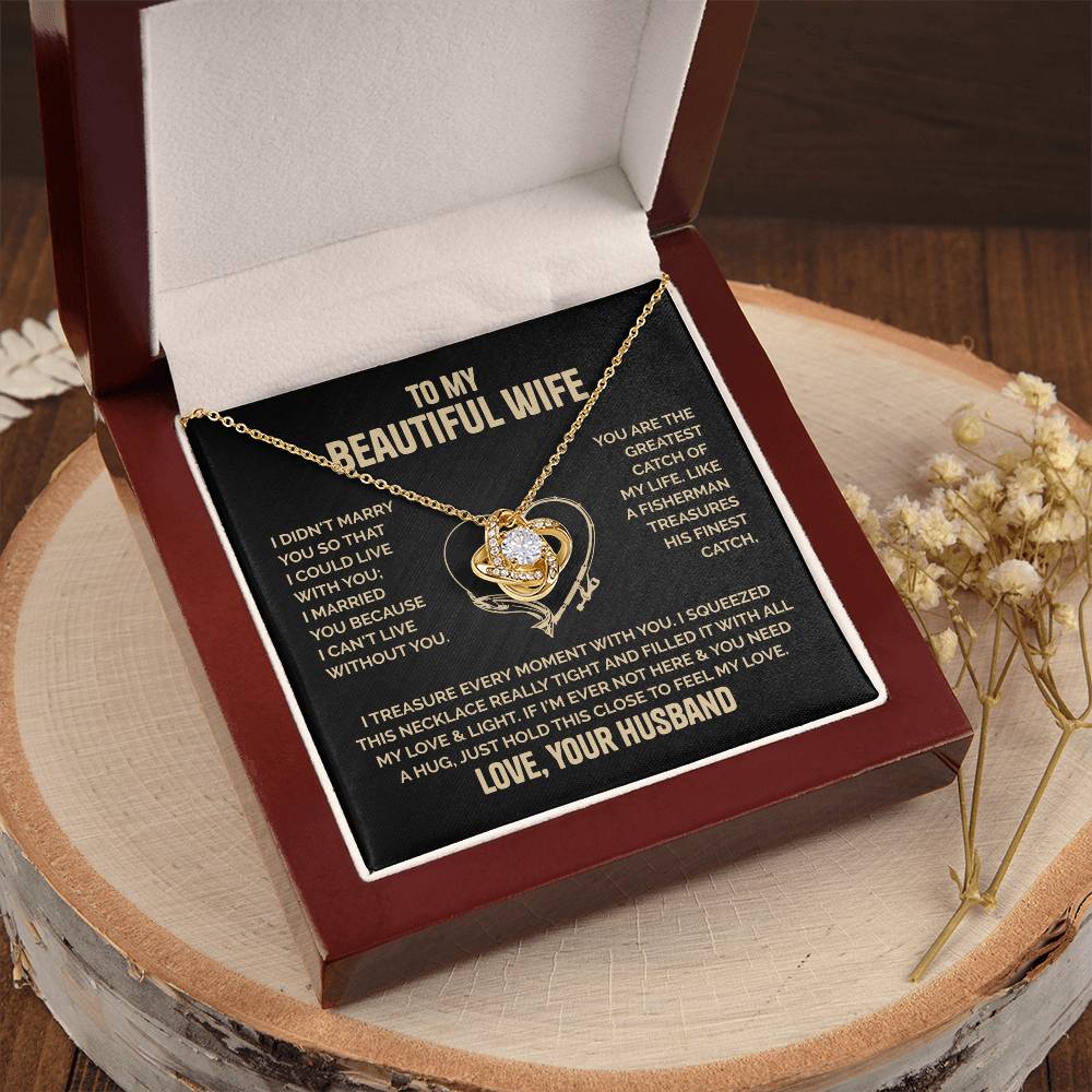 ZIAVIA | To My Beautiful Wife | Feel My Love | Vesta Knot Necklace - Image 8