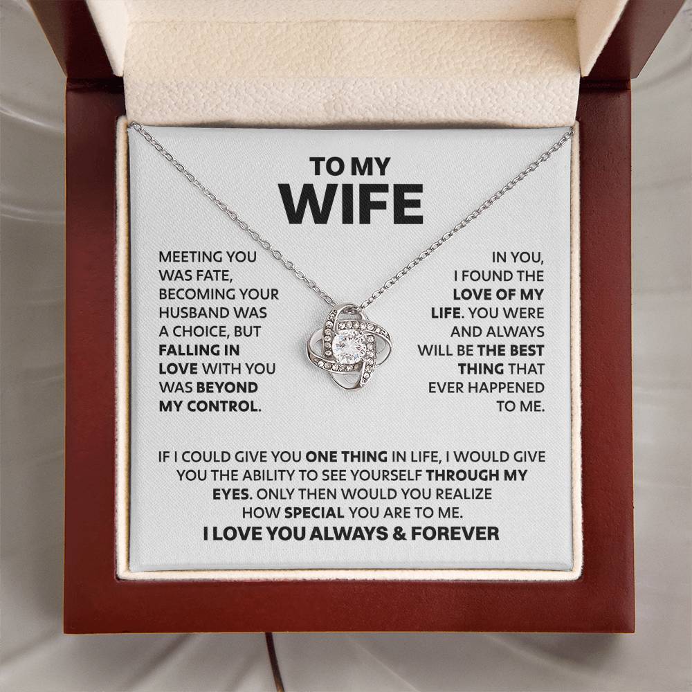 ZIAVIA | To My Wife | Meeting you was fate | Vesta Knot Necklace | S - Image 4