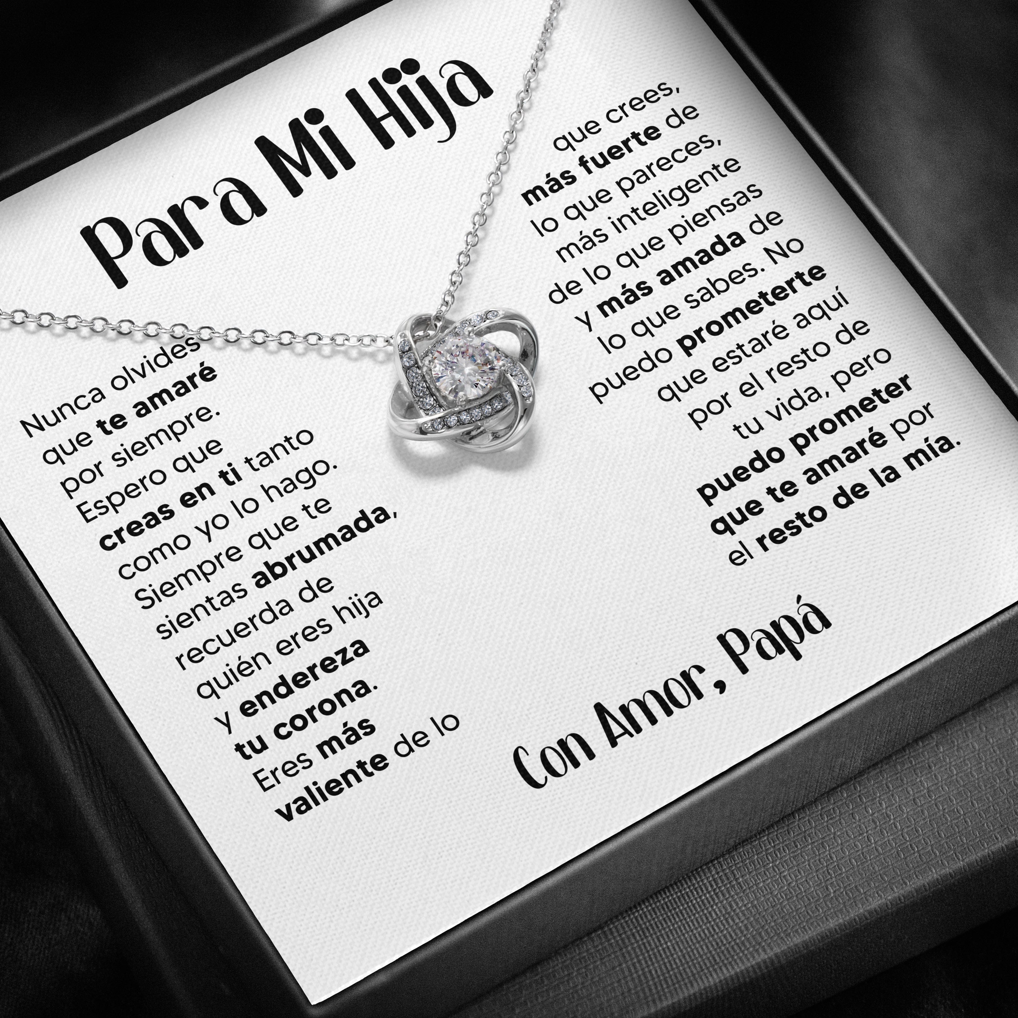 ZIAVIA  |  Vesta Knot Necklace  |  Hija Amor Papá - Image 18