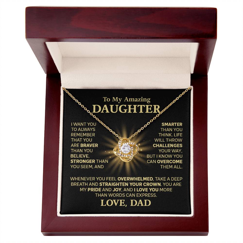 ZIAVIA | Vesta Knot Necklace | To My Amazing Daughter - Image 4