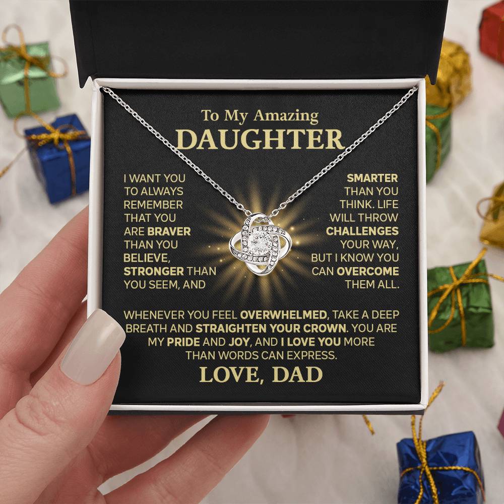 ZIAVIA | Vesta Knot Necklace | To My Amazing Daughter - Image 5